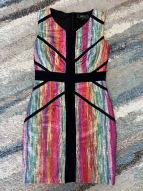 Minkas Sleeveless Multicolor Dress Size S
